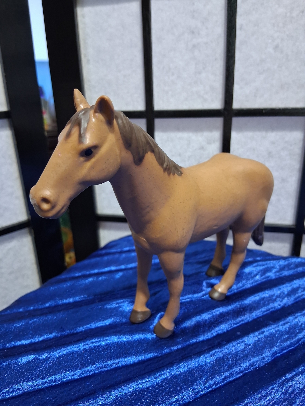 RUDE Brown and Dark Brown Toy Horse Figurine